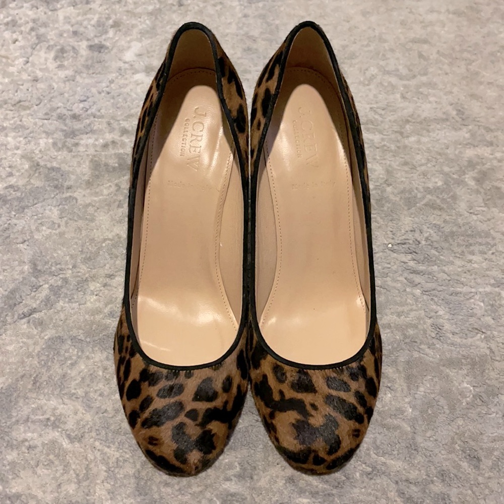 Leopard Calf Hair Chunky Block Heels - Worn Only Twice!